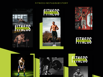 Fitness IG Story app branding clean fitness flat illustraion instagram interaction logo mockup photography photos photoshop psd typography ui ui design ux visual design web