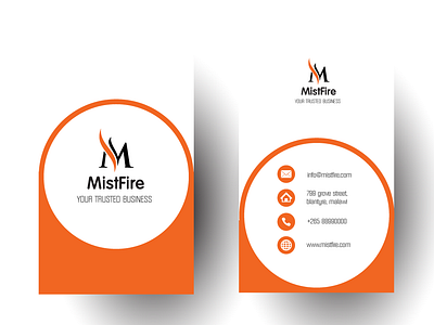 Mistfire Business Card branding brochure businesscard corporate flyer graphicdesign illustration lettering logo logodesign mockup psd typogaphy vector