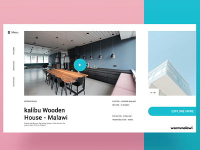 Kalibu House Ui animation app branding clean flat interaction interior landing landingpage minimal mockup psd template typography ui user experience userinterface ux web website