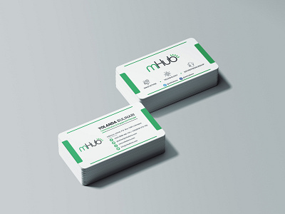 Mhub Business Card app brand identity branding business card design businesscard corporate design illustration mockup psd psd design typography ux web