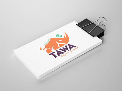 Tawa super foods branding businesscard clean design flat food icon icon design illustration logo logodesign logotype psd rhino template typography ui