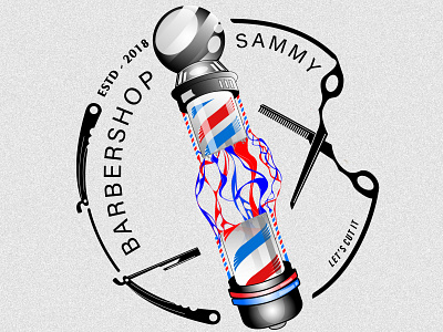 logo-barbershop barbershop logo ilustrator logo design