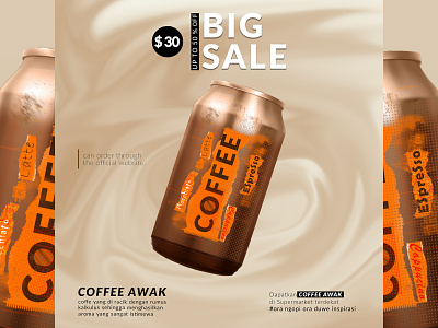coffee branding can mockup design
