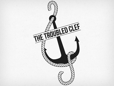 The Troubled Clef anchor logo music treble clef