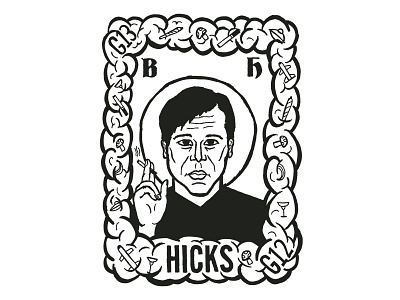 Saint Bill bill hicks houston illustrated people illustration portrait saint texas