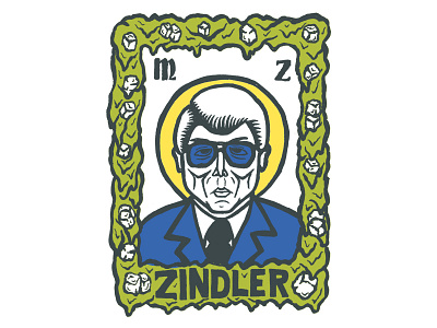 Saint Marvin - Color houston illustrated people illustration marvin zindler news newscaster portrait saint saints slime texas