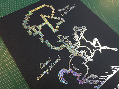 Pixel Wrangler - Final cowboy design ranch foil foil stamping illustration illustrator lasso letterpress ranch vector yeehaw