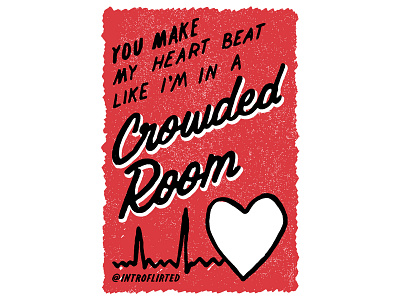 Introflirted #44 Crowded Room hand lettering introvert introverted lettering script twitter type typography