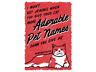 Introflirted #50 Pet Names cat hand lettering introvert introverted lettering pet script type typography