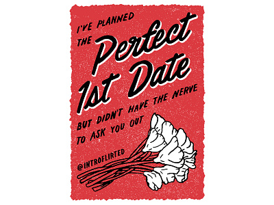 Introflirted #49 1st Date date dating hand lettering introvert introverted lettering script type typography