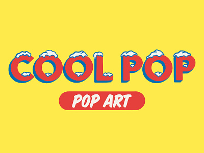 Cool Pop Pop Art Logo branding cold cool ice ice cream icecream icy caps icycaps logo pop art popart typography