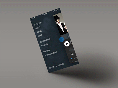 Conceptual Menu Animation animation app ios ios 7 ios7 iphone menu