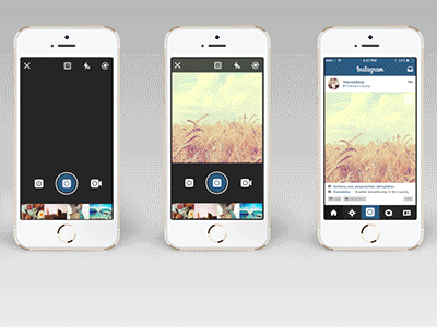 Concept for Instagram Gallery animation app design icon instagram ios 7 ios7 iphone ui ux