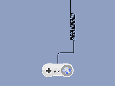 Super Nintendo Entertainment System controller design icon illustration nintendo retro