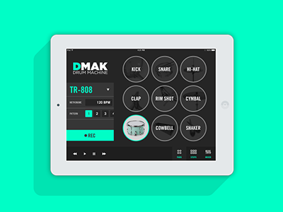 DMAK Drum Machine iPad App 808 drum machine icon instrument ios ios7 ipad mobile music tablet