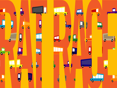 Rat Race animation cars drawing fun icons illustration trucks