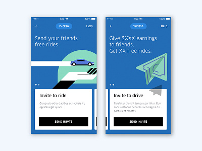 Rider Referring Potential Driver invite ios mobile refer reward uber