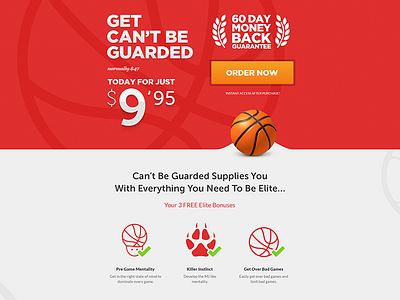 Basketball Training Program Landing Page basketball graphic design landing page retouch sports training user experience web design