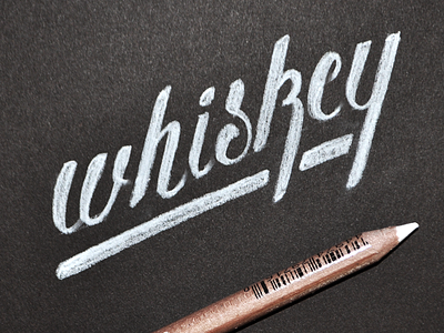 Whiskey | hand lettering brand chalk design hand lettering identity lettering logo series type typography whiskey