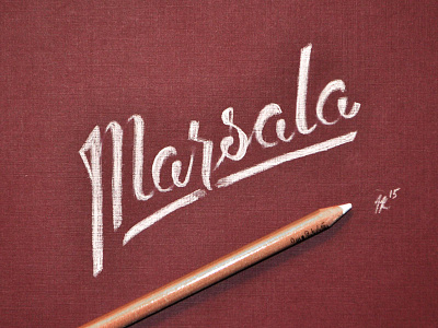 Marsala | hand lettering 2015 chalk color of the year hand drawn hand lettering lettering marsala script typography