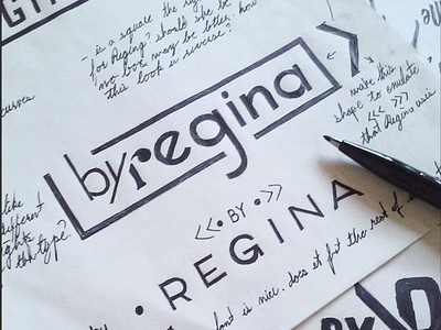 byRegina | logo mark & branding blog blogging brand branding hand drawn ideidentity identity logo logo design minimal process wip