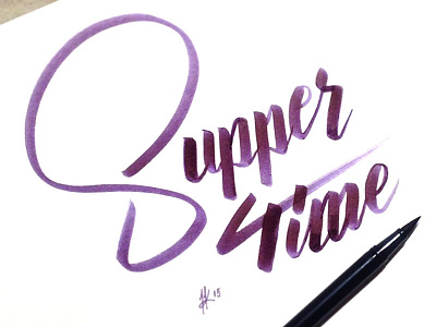 Suppertime | hand lettering calligraphy hand lettering lettering marker minneapolis restaurant supper tombow type typography