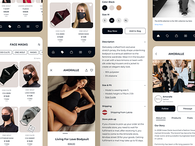 Online Shop App design fasion latvian shop store ui ux