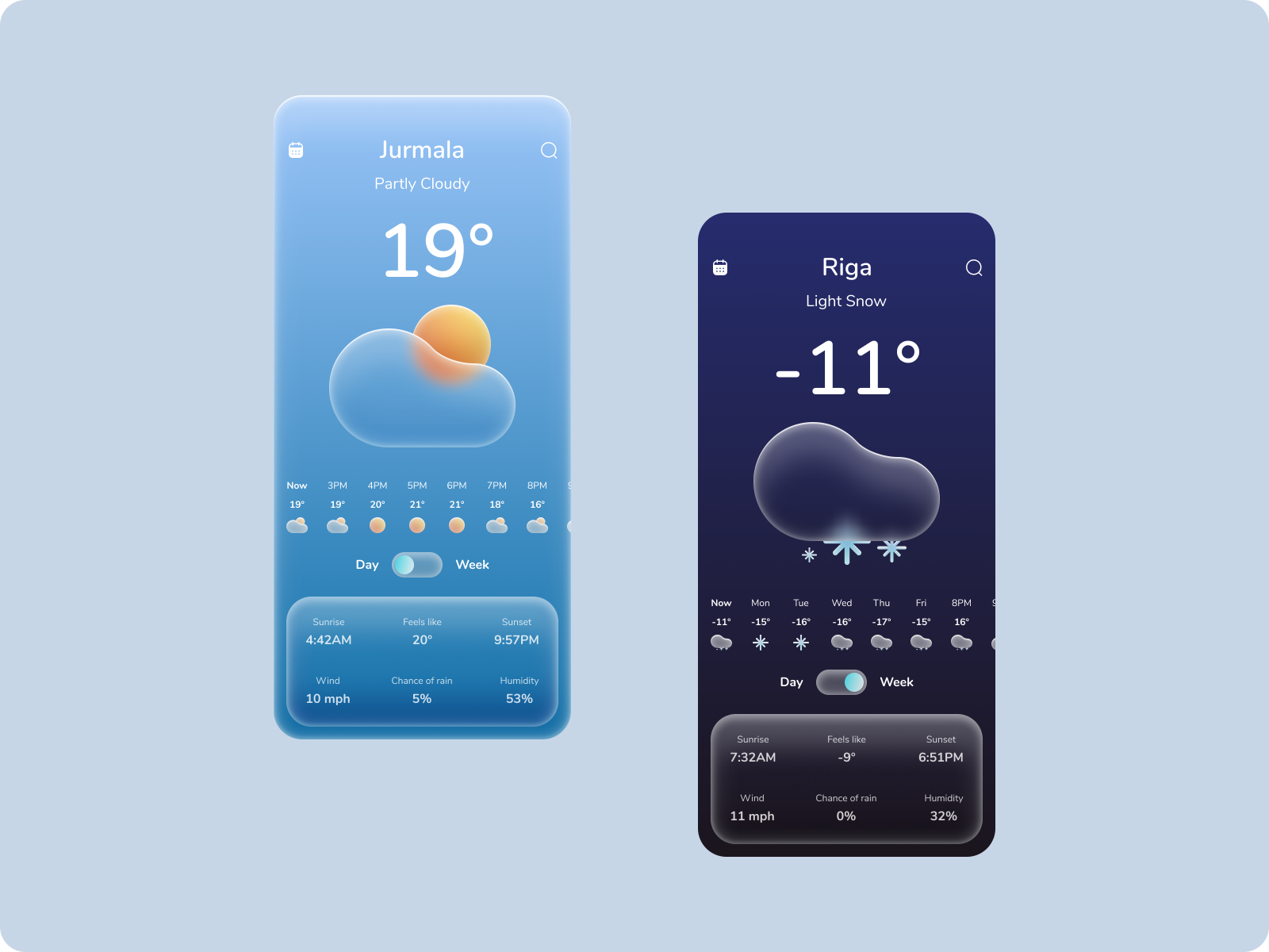 Forecast App by Romans on Dribbble