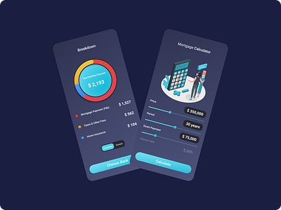 Mortgage Calculator App calculator design mortgage ui ux
