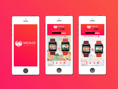 Weavercomp app design messaging app weaver web design