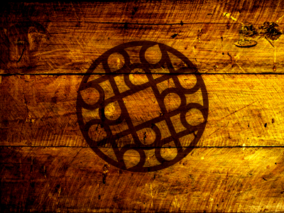 Celtic brown celtic circle logo wood