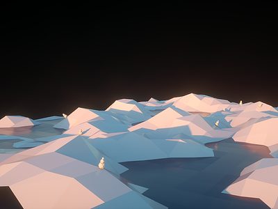 Holowifi Low Poly - Arctic app concept holographic hololens low poly procedural prototype
