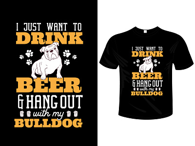 Dog T-Shirt Design art bulldog dog dog illustration dog logo dog t shirt design dog vector doggy icon illustration vector