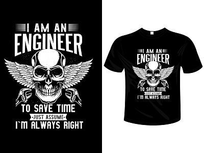 Engineer T-Shirt Design animal illustration art bulktshirts engineer engineer tshirts engineering logo engineers graphicdesign icon illustration logo ui vector