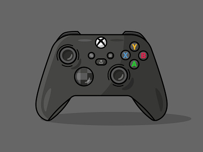 Xbox X Series Console Vector Controller design flat illustration minimal vector