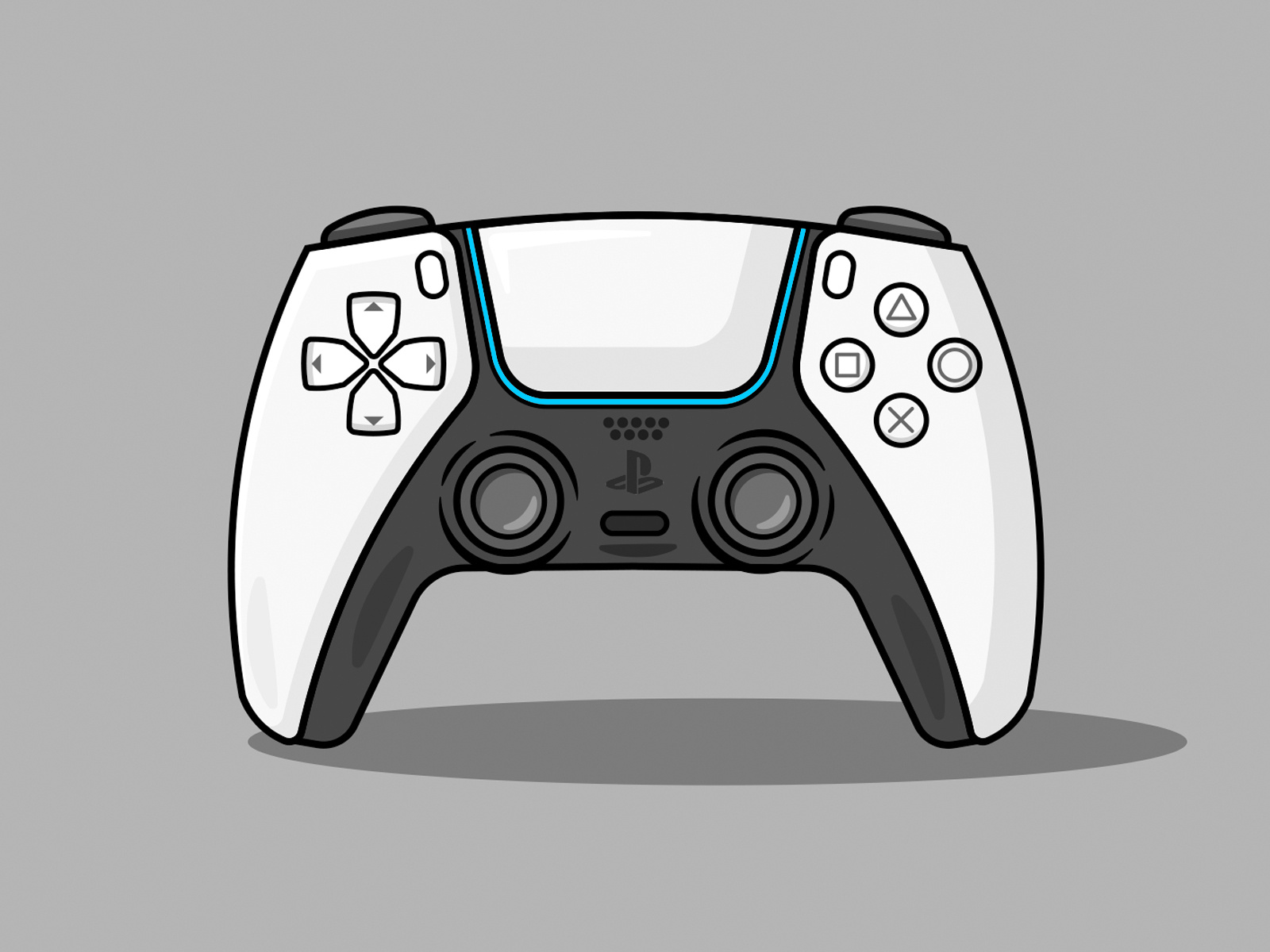 PS5 Dual Sense Vector by Mojtaba Zobeydi on Dribbble