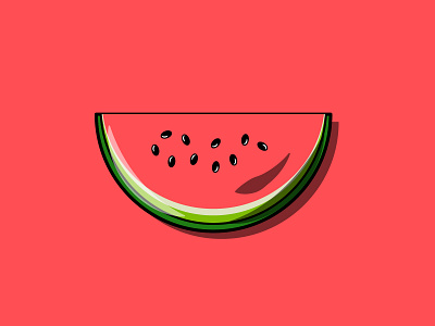Watermelon illustration designe design flat illustration minimal vector