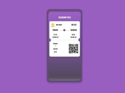boarding pass ui #dailyui024 app dailyui dailyuichallenge design ui ux