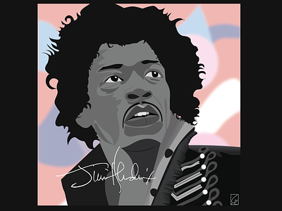 Jimi Hendrix black blurred background design grey hendrix illustration illustrator inspiration jimi jimi hendrix vector