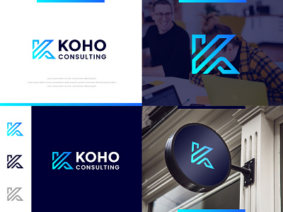 K Letter Tech Company Logo Design