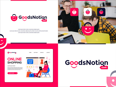 Goods Notion e-commerce side Logo and Ui design