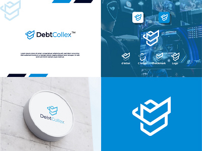 DebtCollex Conceptual Brand identity Design business card and stationary checkmark logo concept logo conceptual logo dc logo debt logo letter logo design logo logodesign minimalist logo modern shape logo