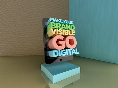 Digital Go 3d animation 3d art brand identity branding cinema4d creative design motion design