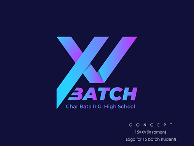 15 barch logo. Logo design , modern logo, gradient logo.