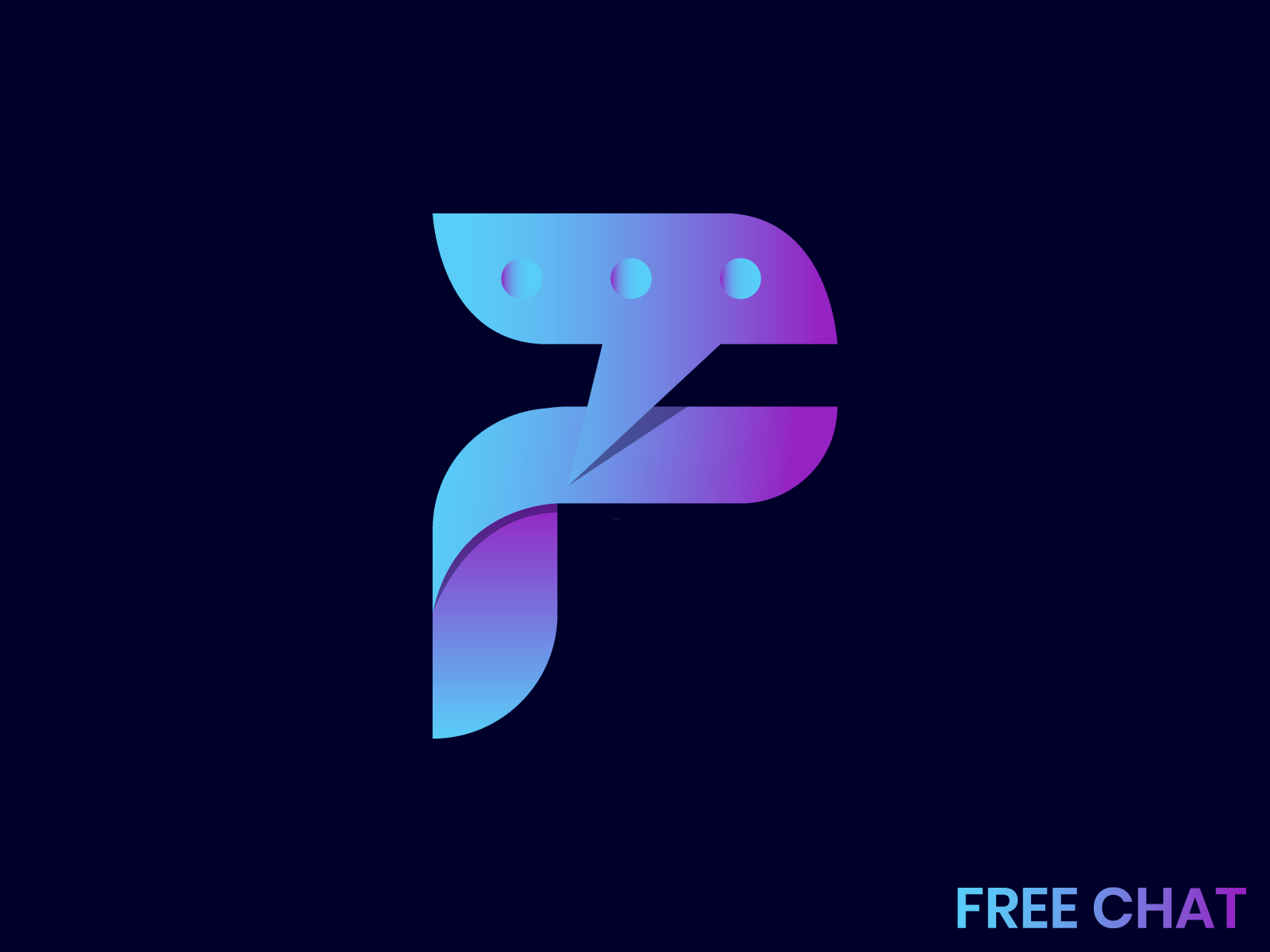 F logo, Chat logo, Logo design, modern logo, gradient logo by Logixter ...