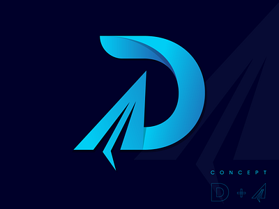 D logo. Travel logo, logo design, modern logo, gradient logo