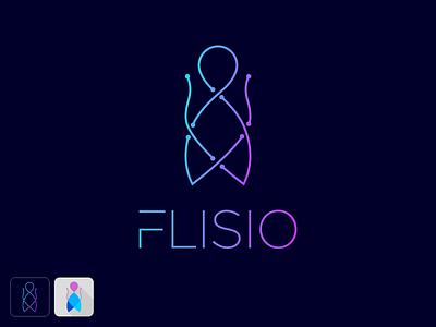 Flisio logo, flies logo, tech logo, Gradient logo, modern logo.