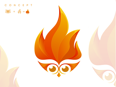 Fire logo, flame logo, owl logo, gradient logo, modern logo. branding business logo colorful logo creative logo fire logo flame logo flat gradient logo logo logoart logodesign modern logo owl logo professional logo