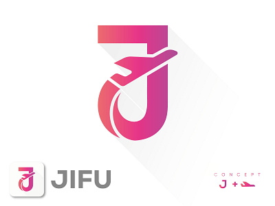 Jifu logo, logo design, travel logo, modern logo, creative logo.