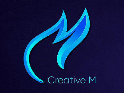 Creative M, Logo design, modern logo, Gradient logo